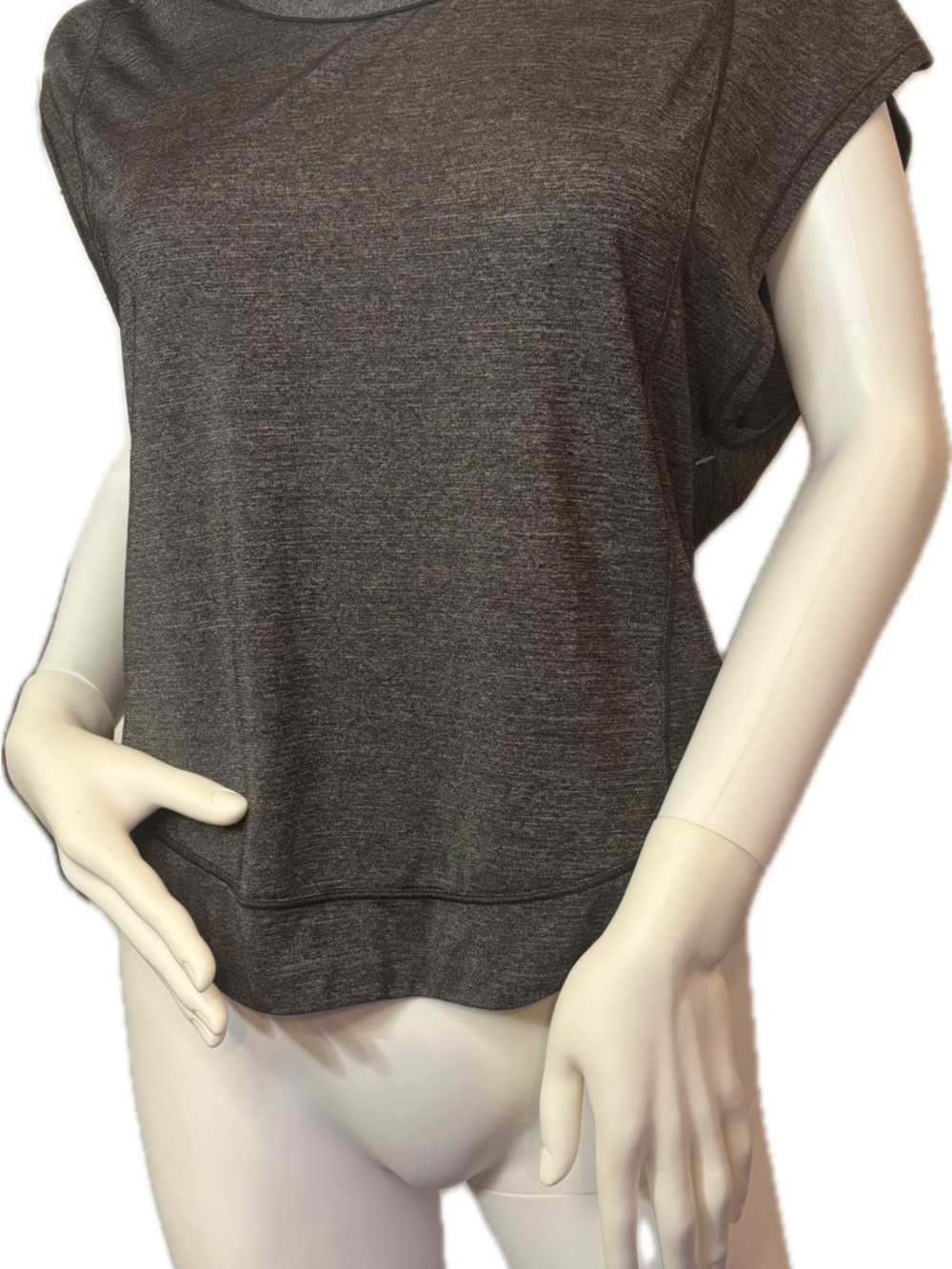 lululemon athletica Charcoal Heather Boxy Crop Top